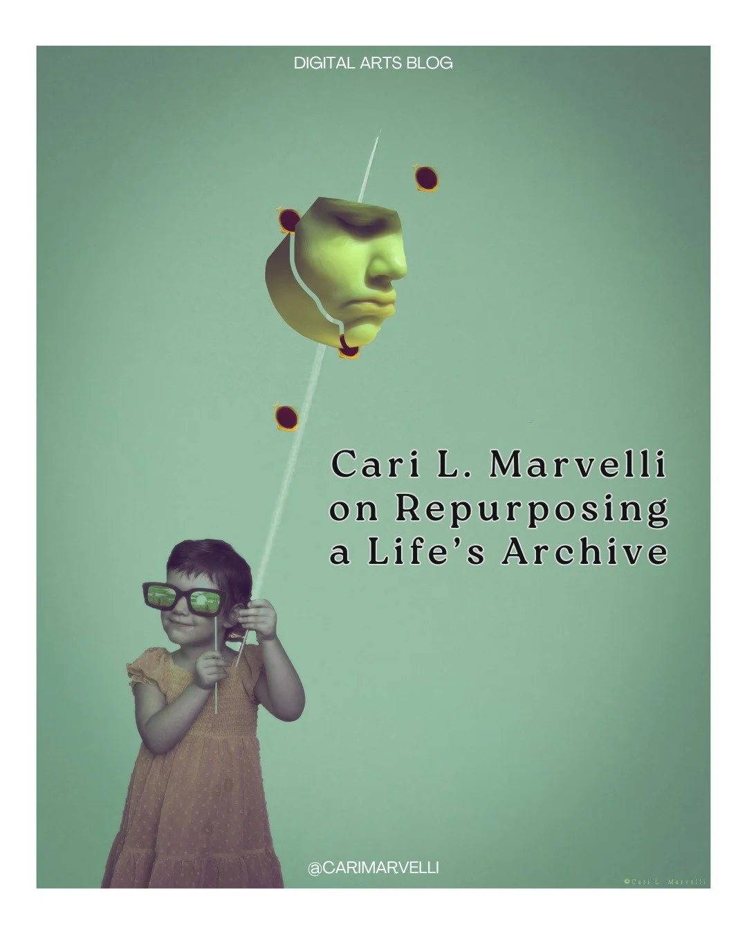 Artist Spotlight: Cari L. Marvelli✨ @carimarvelli is a photographer and digital collage artist based in New York&rsquo;s Hudson Valley, where she creates richly layered works built from decades of original photographs. Describing herself as a &ldquo;
