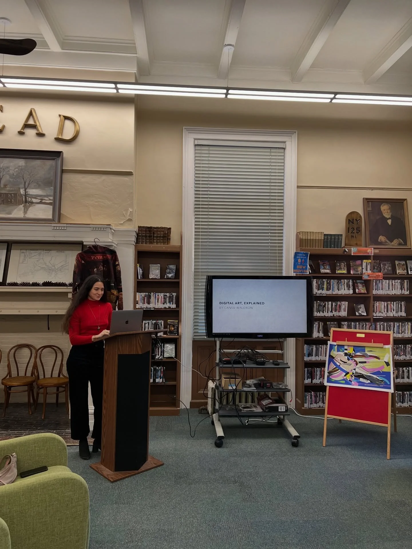 Yesterday I gave a talk about digital art at my local library &mdash; such a sweet moment of sharing, learning, and introducing our community to the wonderful world of digital art!

Thank you to everyone who came, asked questions, tried the AR pieces