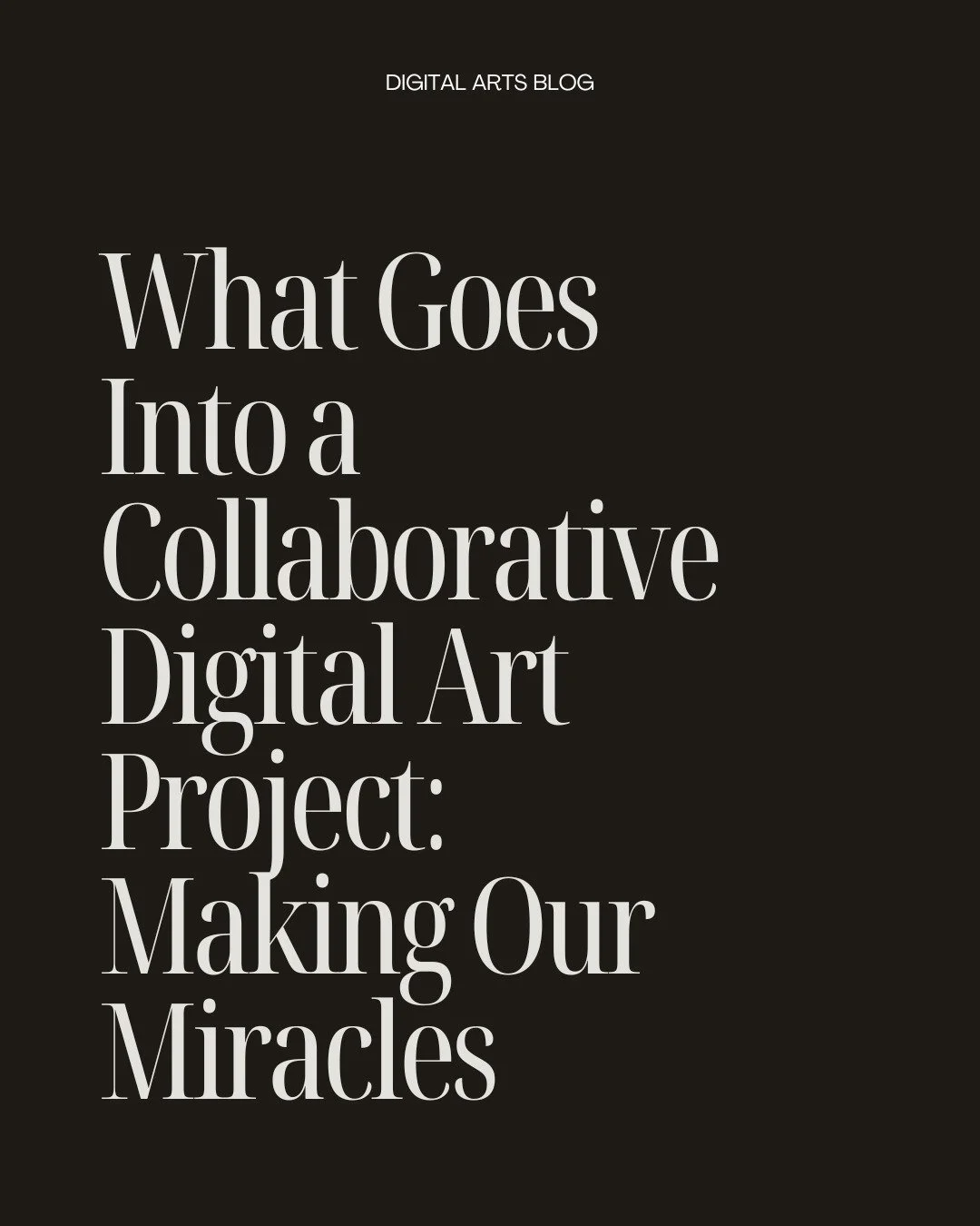 It&rsquo;s been three months since we launched Making Our Miracles, a virtual art exhibition in which people from around the world shared their miracle stories, and a cohort of digital artists depicted these extraordinary events using AI-assisted too