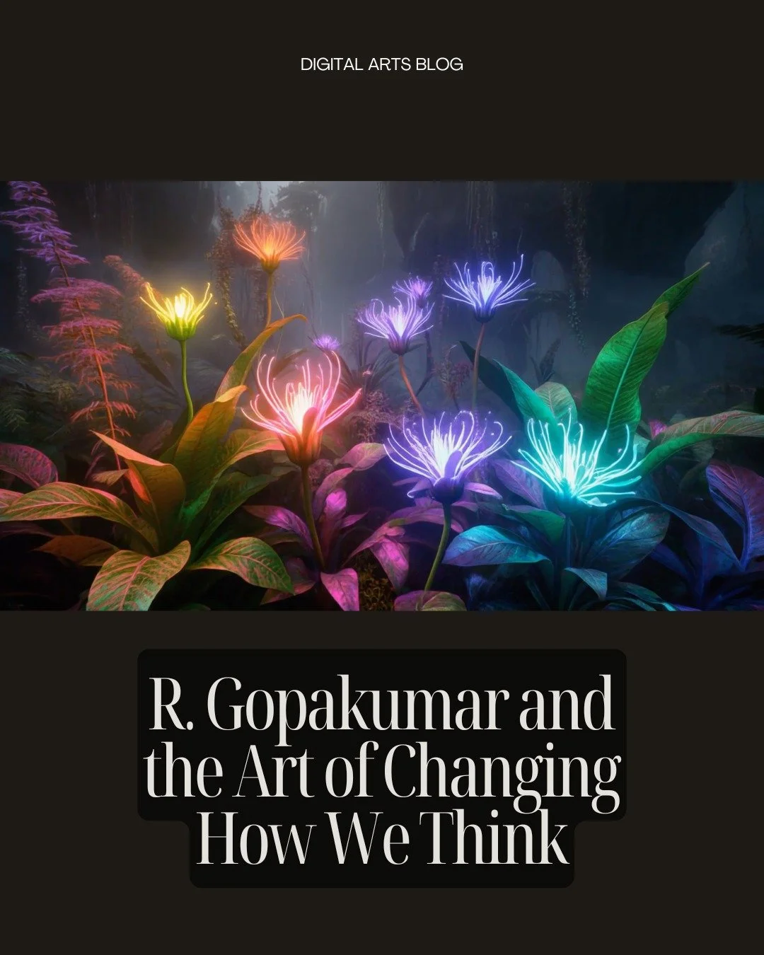 Artist Spotlight: R. Gopakumar ✨ @gopakumarr is an India-based multidisciplinary artist whose practice moves fluidly between art and technology. His work explores pressing environmental, social, and political questions, using digital and experimental