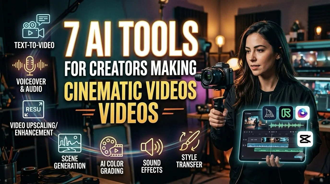 7 AI Tools for Creators Making Cinematic Videos