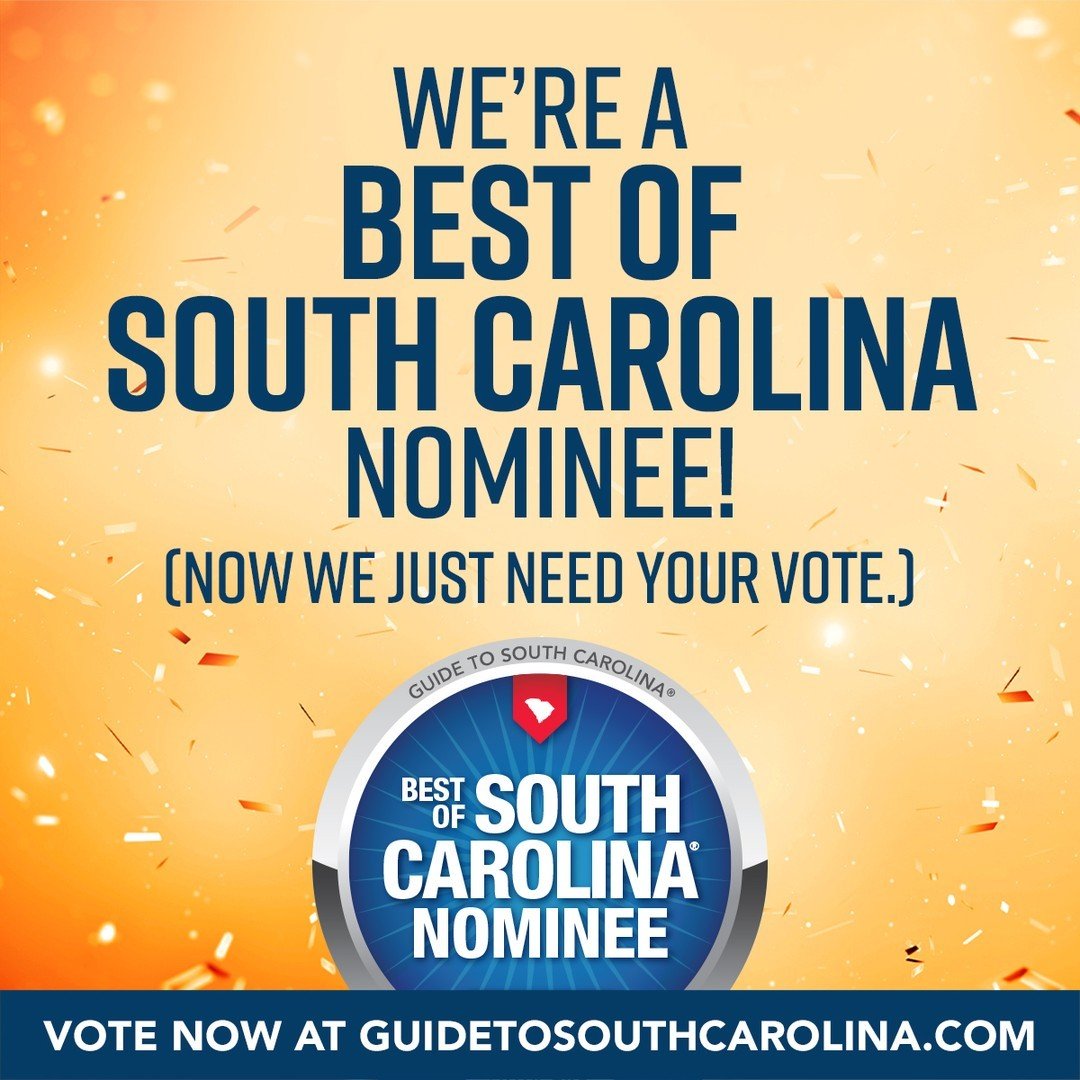 We've been #nominated 🏆 for #Best of South Carolina!!

Best of South Carolina is an annual roundup of the best products and #services you can find across the great state of South Carolina 🌴.

Throughout the year, readers 📘 of The Guide to South Ca