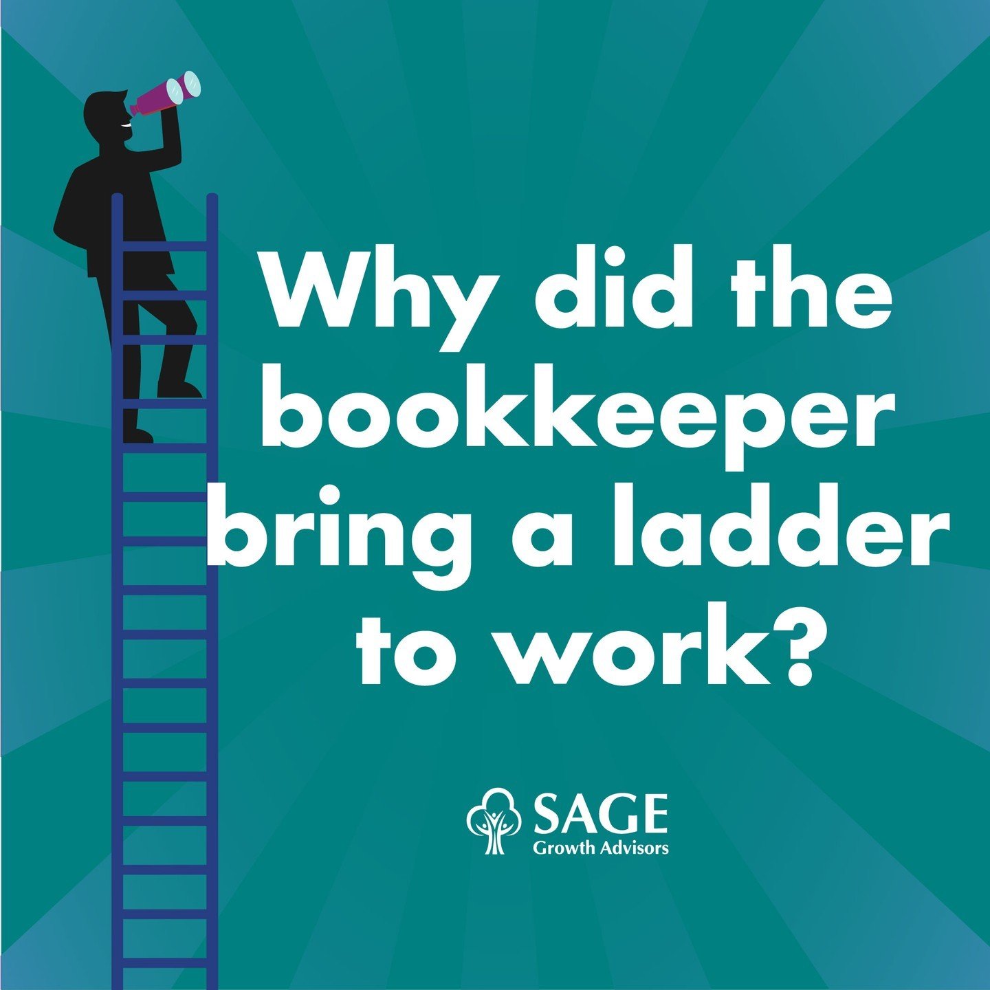 ❓Why did the bookkeeper bring a ladder to work? To balance the books on a higher level!! Oh come on you know you want to laugh!!&hellip;.can you say DAD JOKE!! 😂 

#bookkkeeper #dontquityourdayjob #dadjokes #lol #dad #jokes #funny #laugh #smile #tue