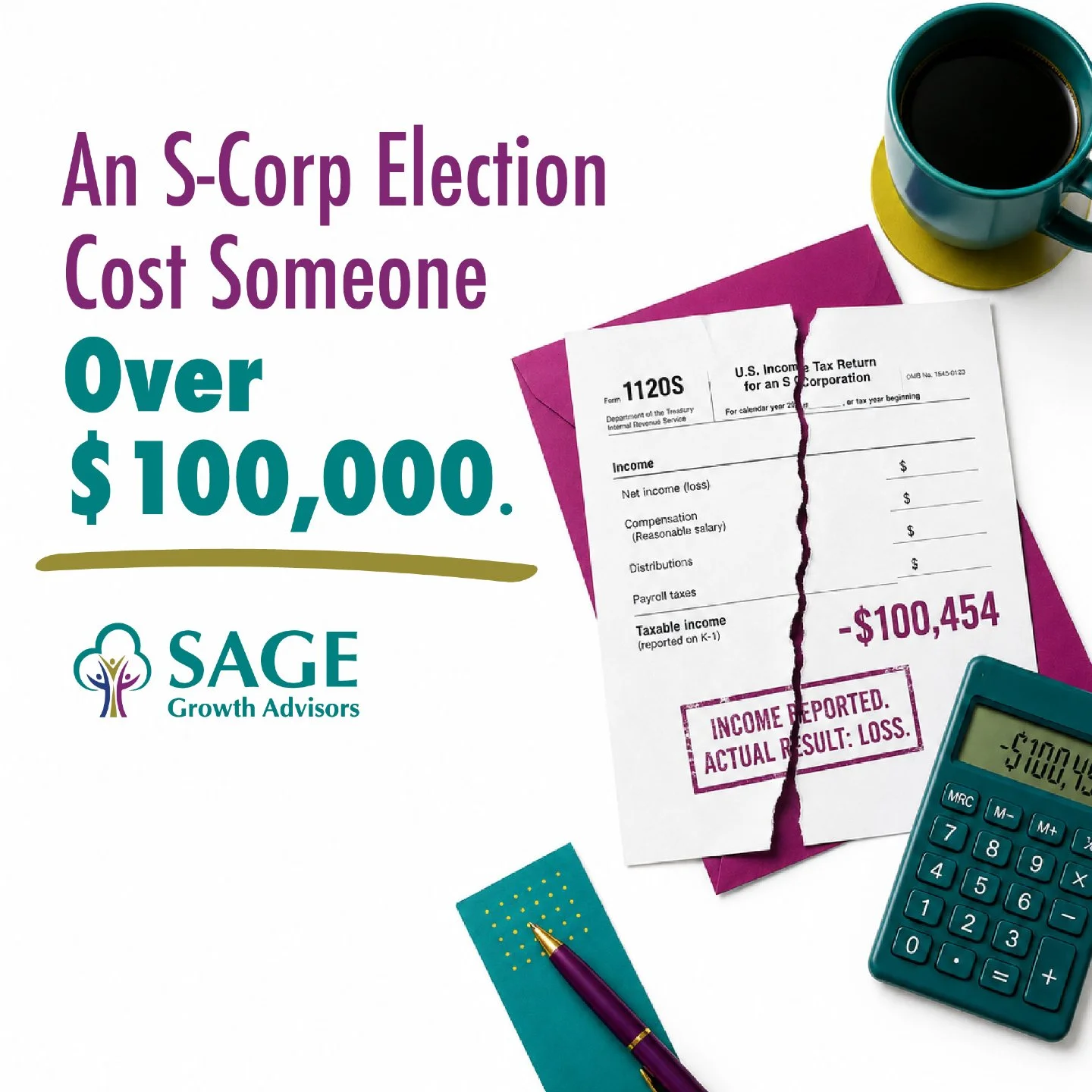 A business owner came to us after being advised to elect S-corp status.

Sounds smart, right? Except:
👉payroll was never set up
👉no W-2 was issued
👉compensation requirements weren&rsquo;t handled correctly
👉bookkeeping wasn&rsquo;t reconciled

An