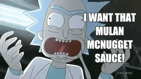 Gif of Rick Sanchez. Text reads "I want that McNugget Sauce"