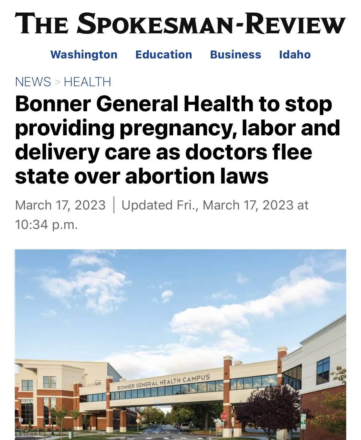 BGH and other casualties of Idaho’s abortion ban