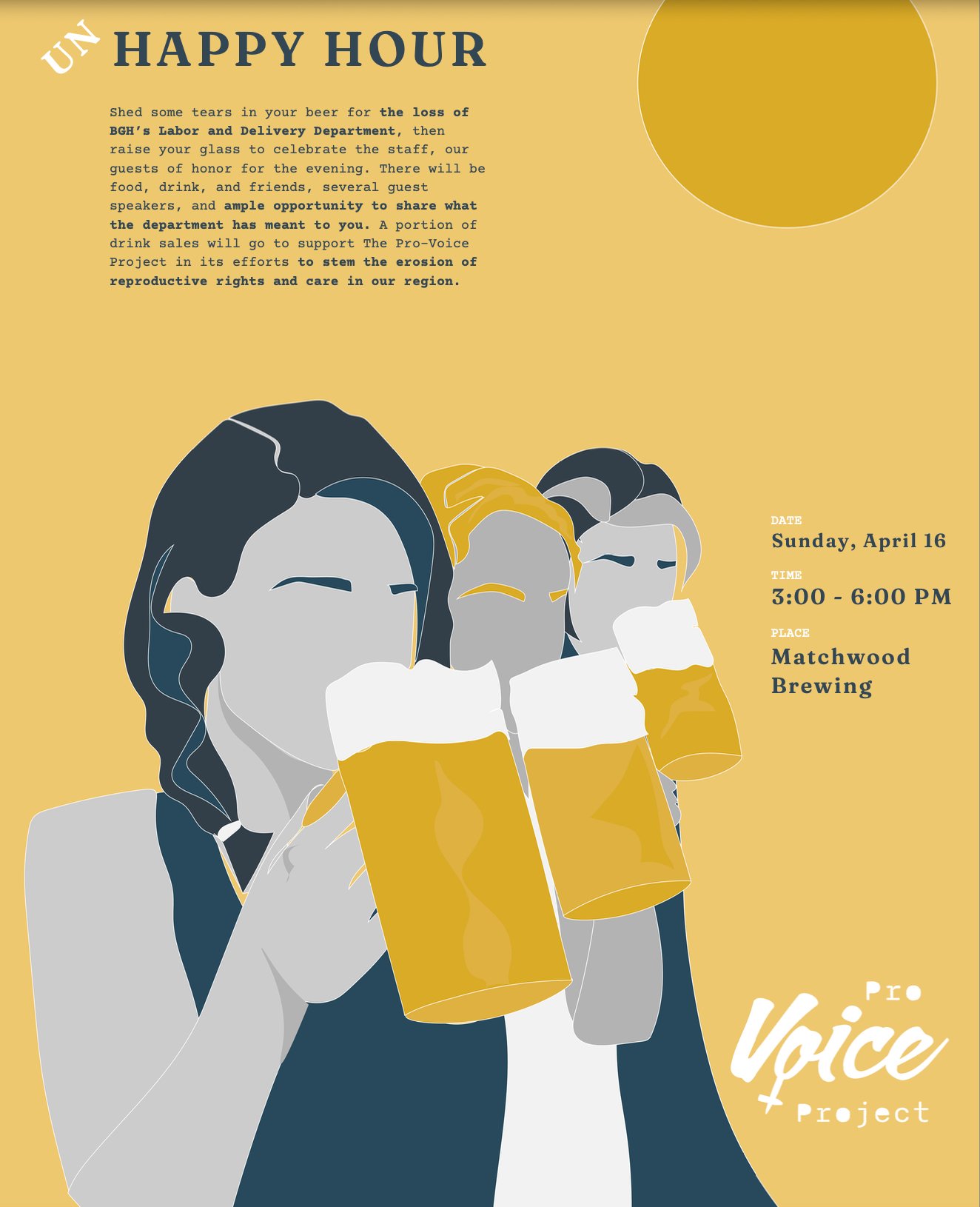 Join us April 16 for Unhappy Hour!