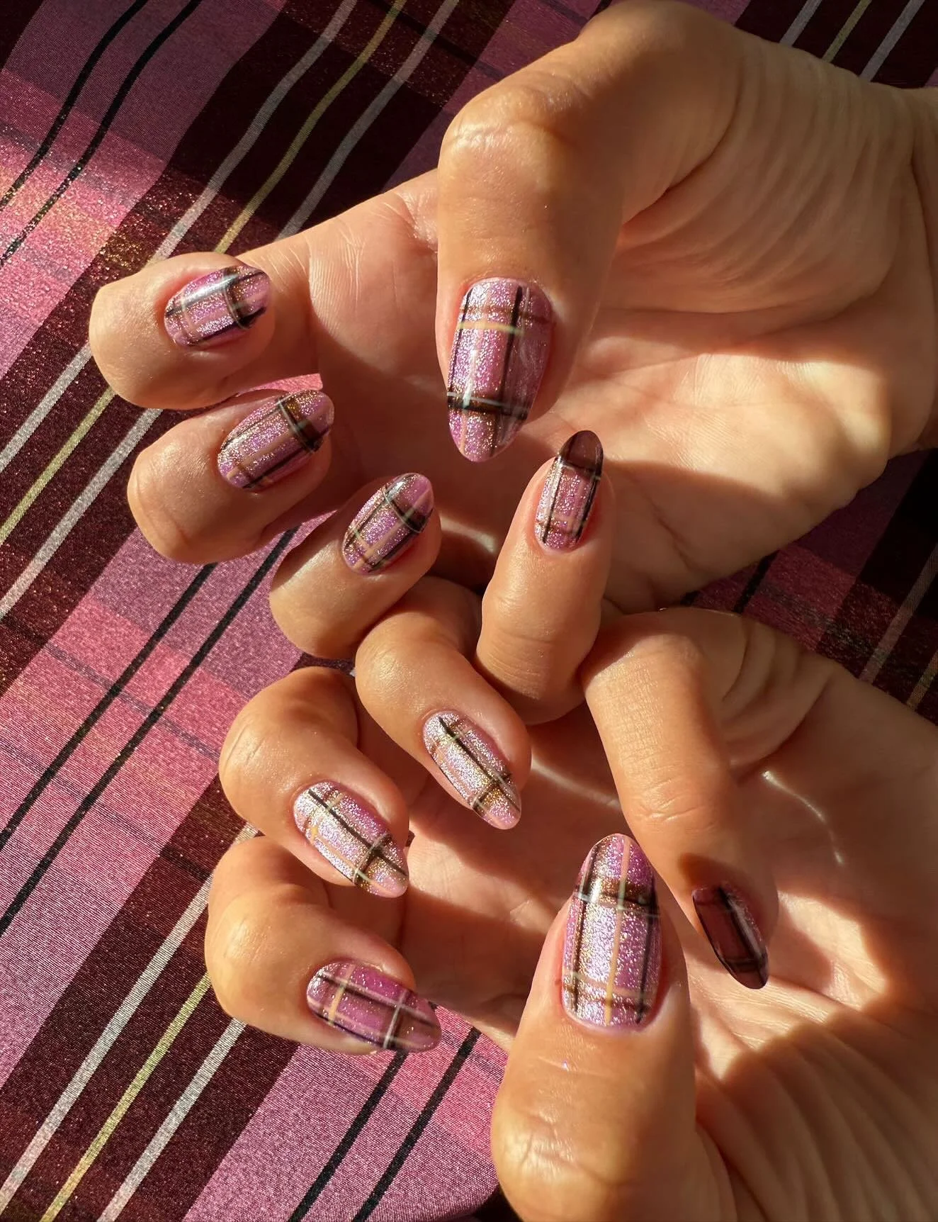 Pink Plaid to match @an_erin fabric that she&rsquo;ll use to make a masterpiece 🪄✨🧚💕