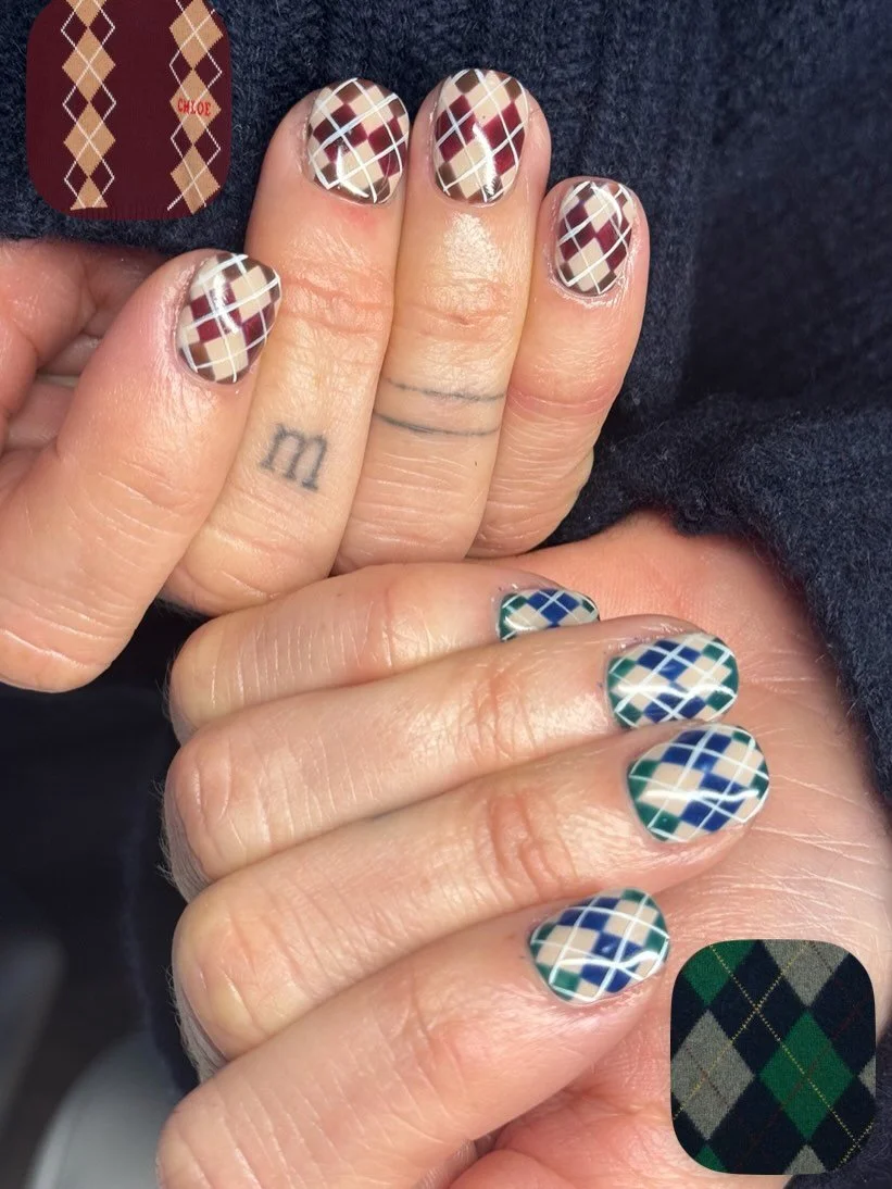 Argyle print for my lovely @idl 🧸🩶🧶