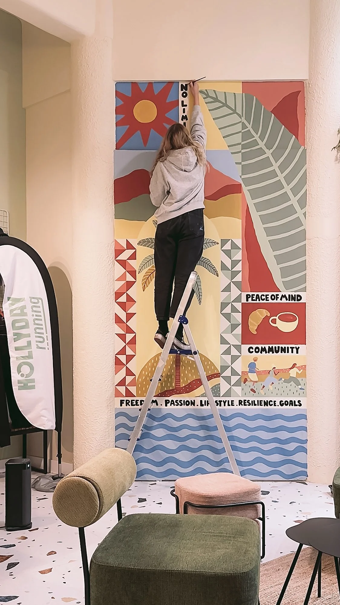 PAINTING PROCESS - LETTERING