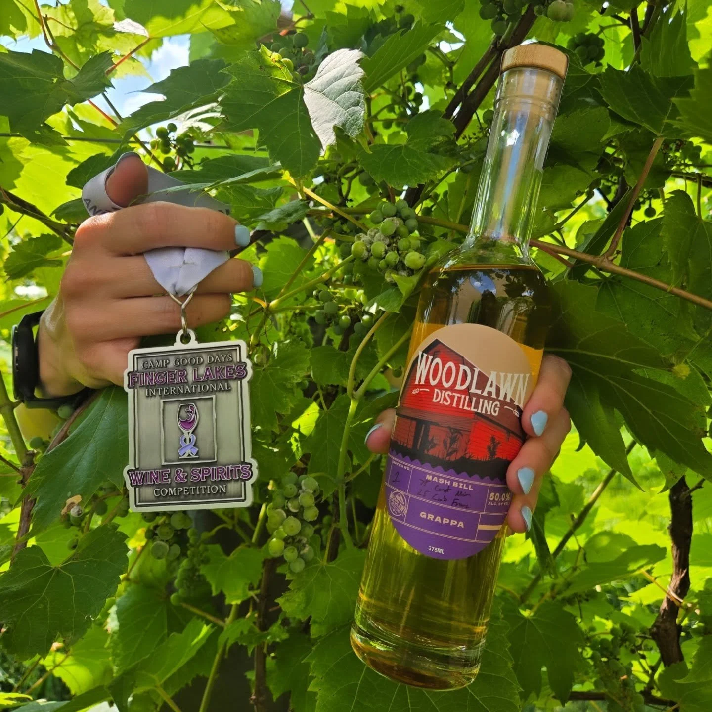 ✨ Our signature Grappa is raising a glass to its Silver Medal win at the Camp Good Days Finger Lakes International Wine &amp; Spirits Competition! 🥈🍇 

For those who haven&rsquo;t met her yet, grappa is a fragrant Italian-style spirit made by disti