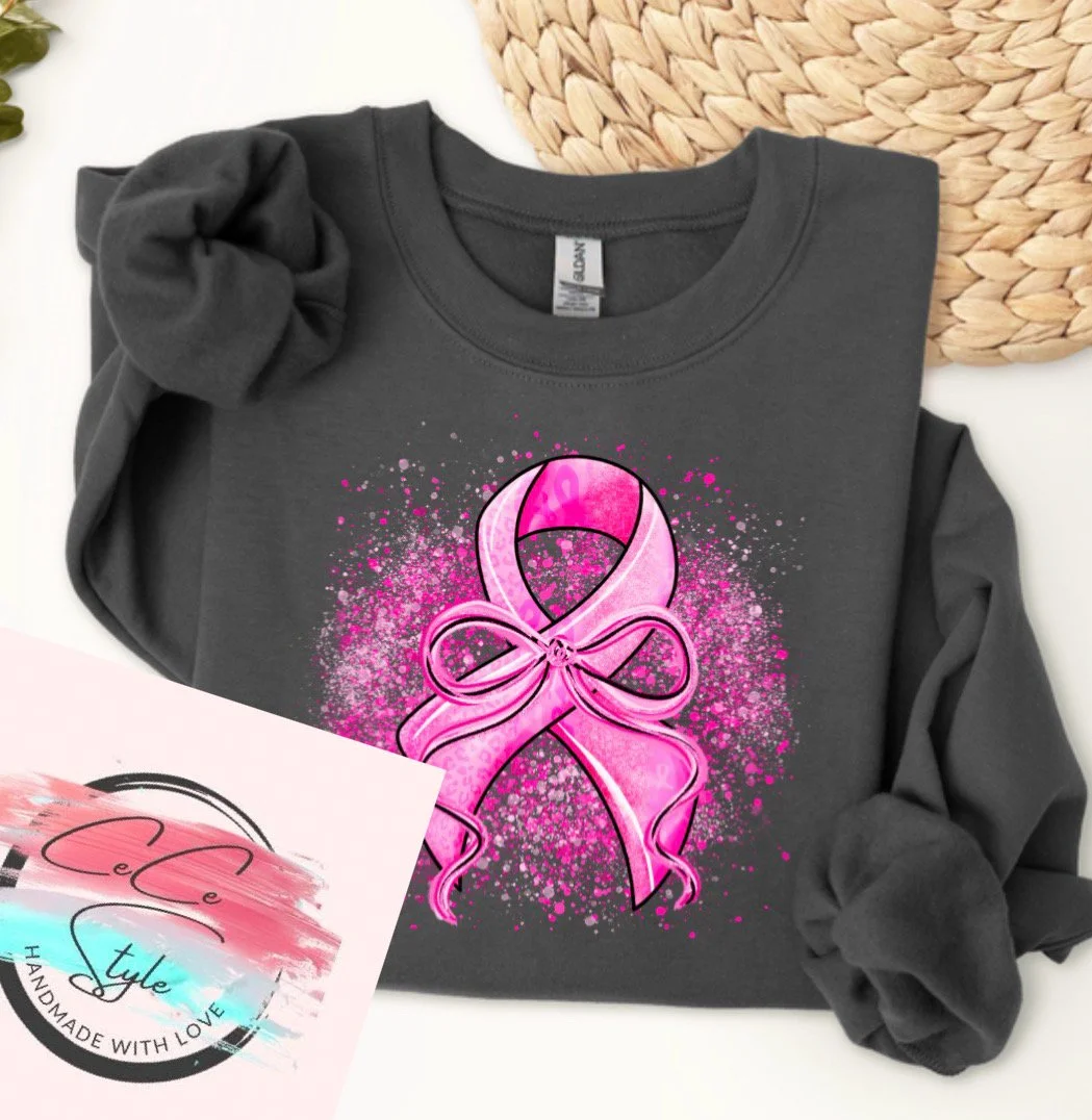 Breast Cancer Ribbon Bow