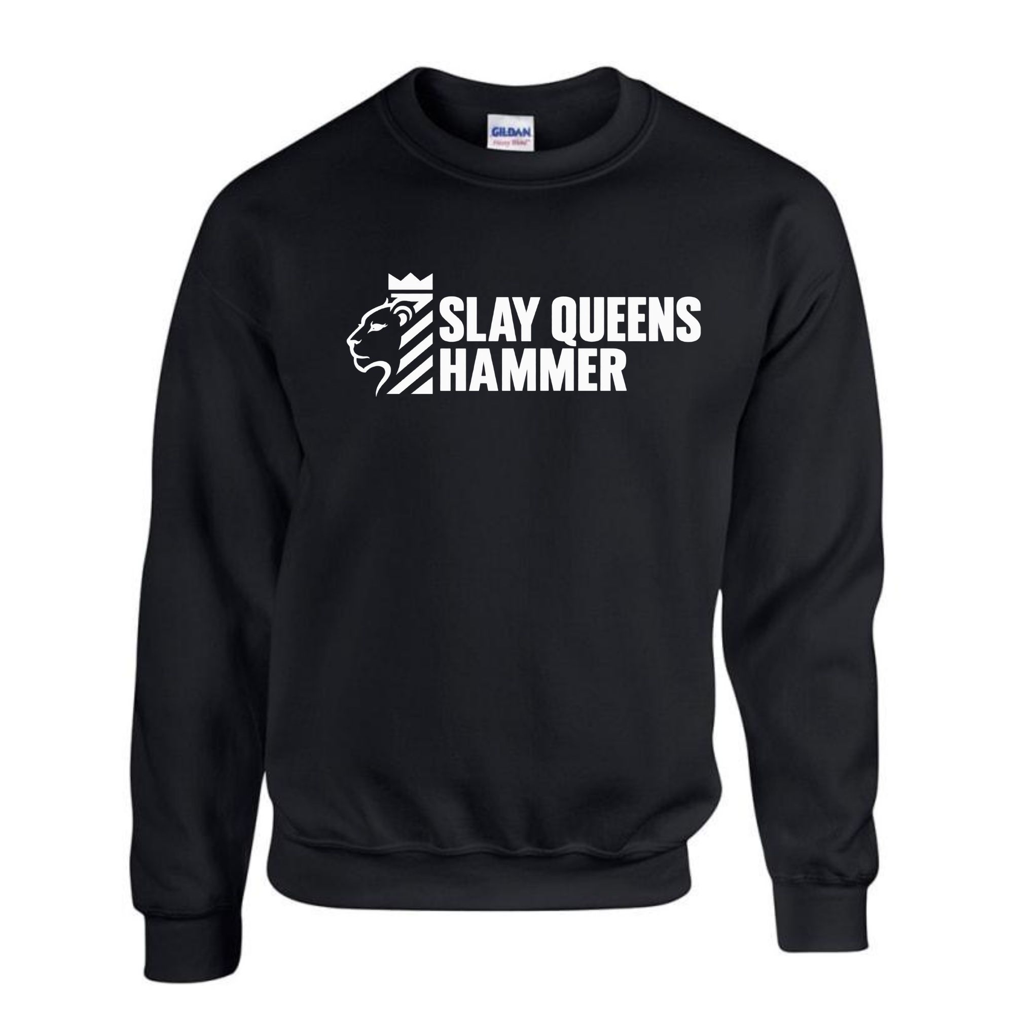 slay queen hammer black seatshirt.png
