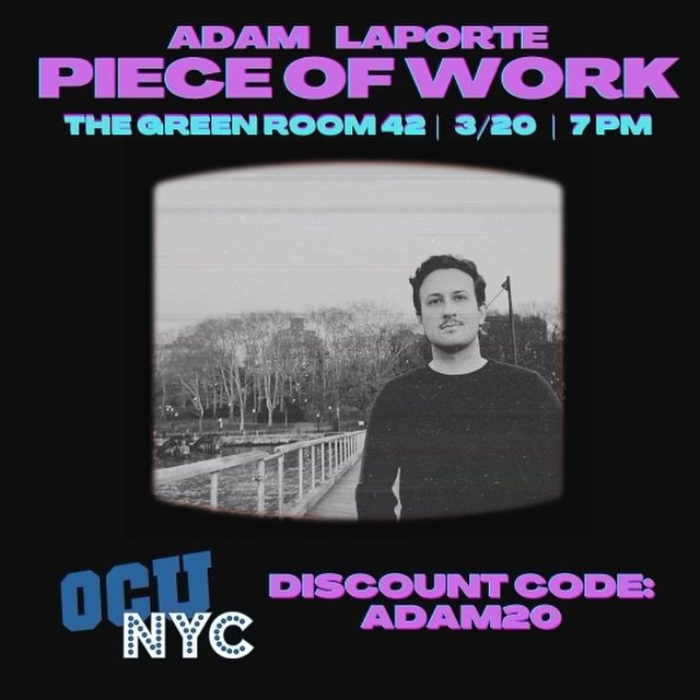 Check out emerging composer and OCU alum Adam Laporte&rsquo;s show at Green Room 42 this Wednesday, March 20th at 7pm! The show features LaPorte&rsquo;s original music and an intimate look at the creative process. Also featuring OCU stars @meg.roons 