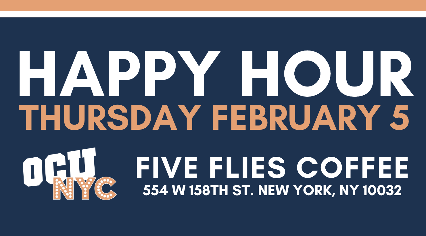 OCUNYC Happy Hour at Five Flies Coffee