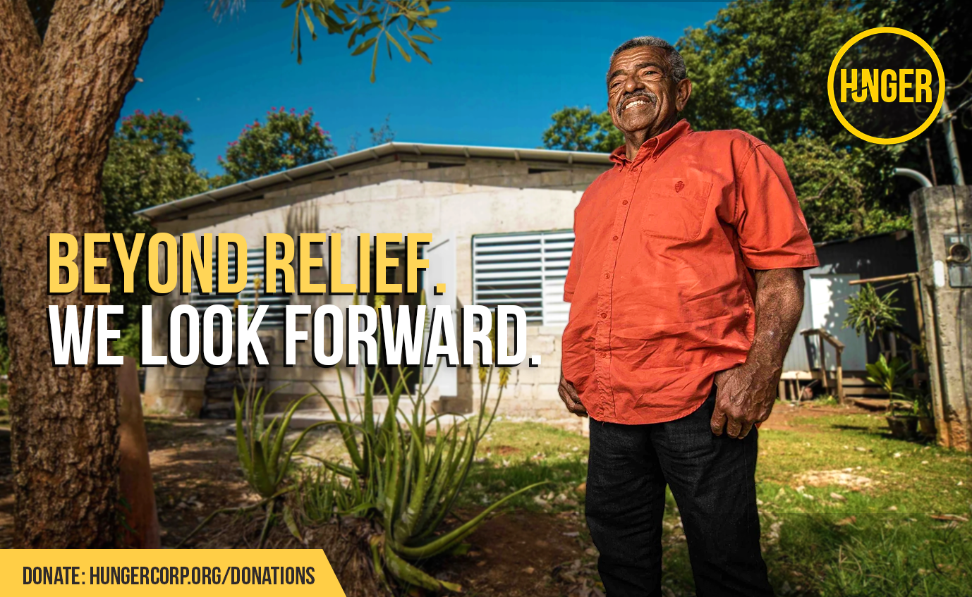 Print |
Main visual connects the We Look Forward story with an invitation to donate