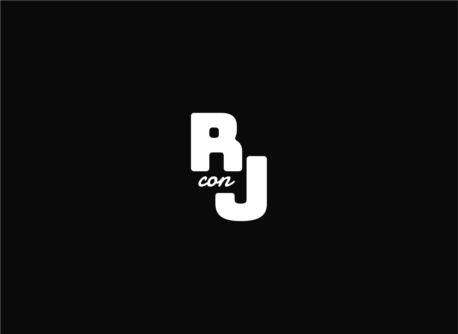 Risas con J icon mark, logo variation for a live comedy show production, designed by Manu Valencia.