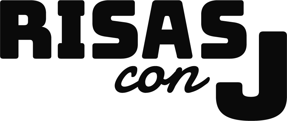 Risas con J logo, brand identity for a live comedy show production, created by Manu Valencia.