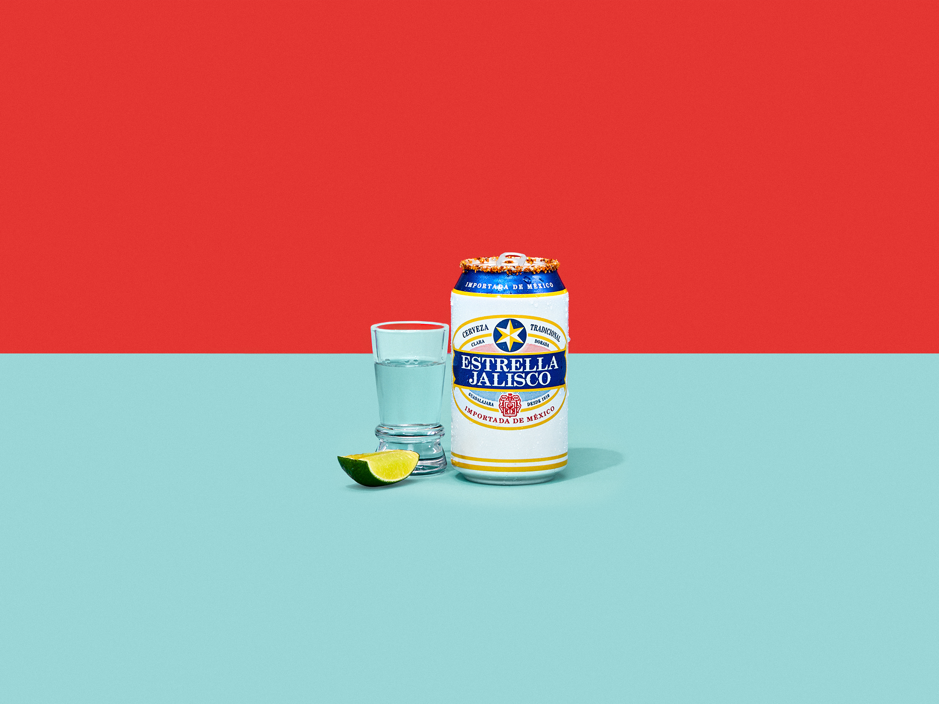 Estrella Jalisco product photography for US market launch, art directed by Manu Valencia, Creative Lead at Movement Strategy.