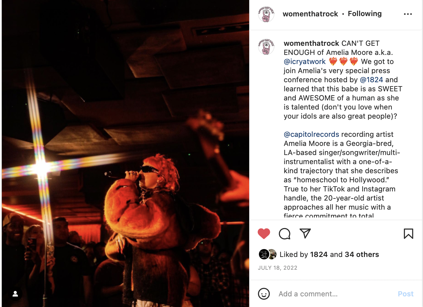 "Amelia Moore" - Women That Rock