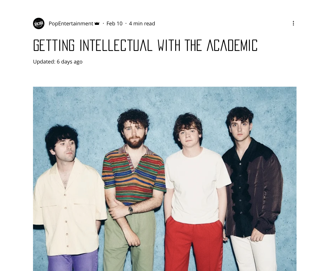 "The Academic" - Pop Entertainment