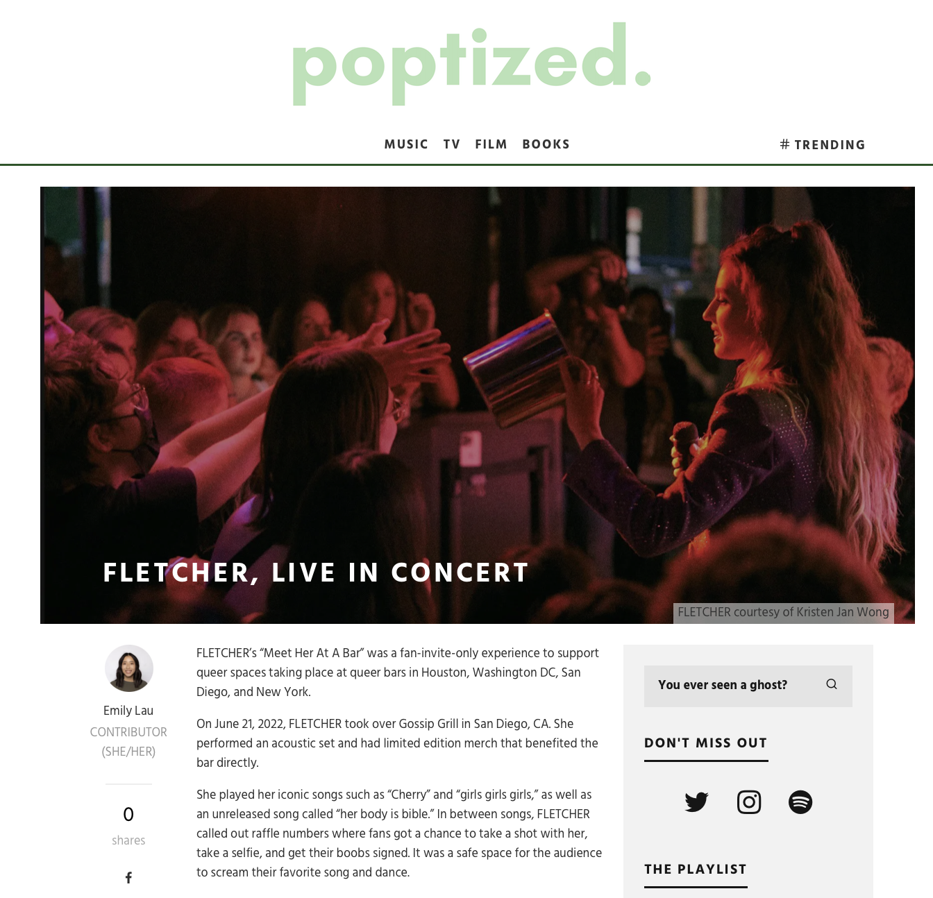 "FLETCHER" - Poptized Magazine