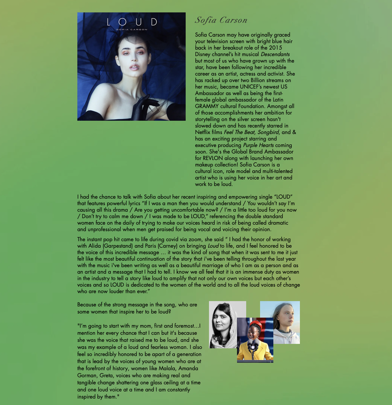 "Sofia Carson" - Never Mind Magazine