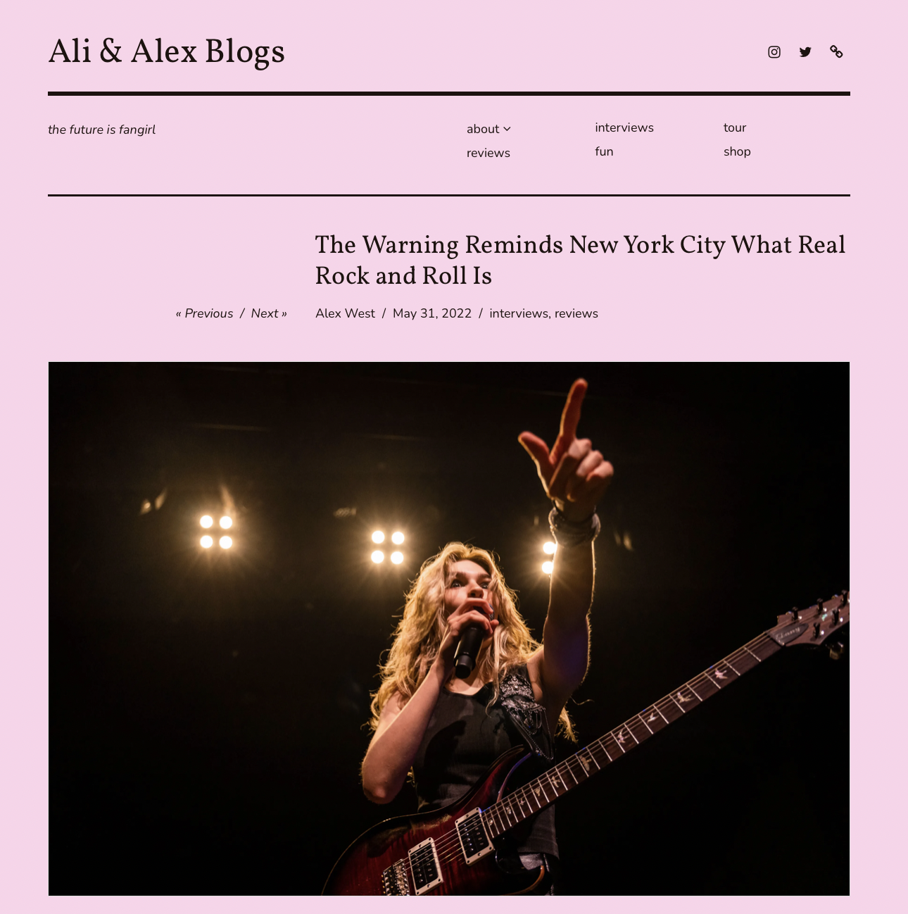 "The Warning" - Ali and Alex Blogs