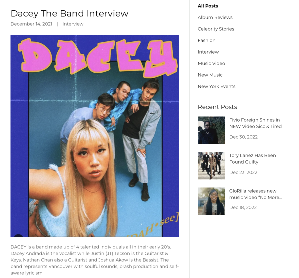 "DACEY" - Review Hip Hop