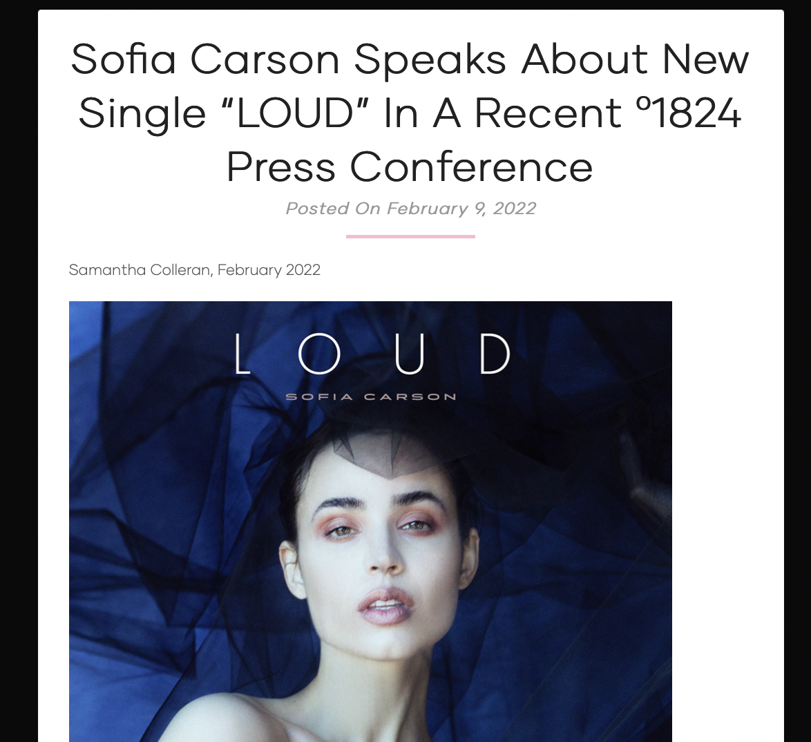 "Sofia Carson" - Vibing On Vinyl