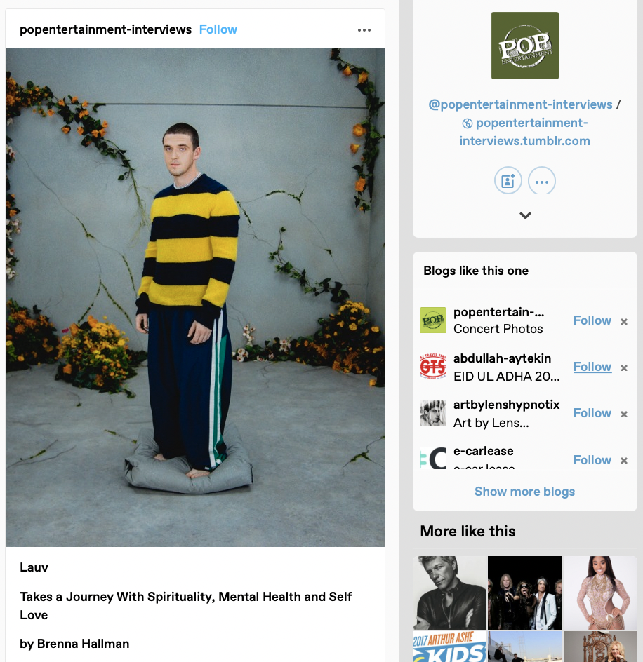 "Lauv" - Pop Entertinament Tumblr