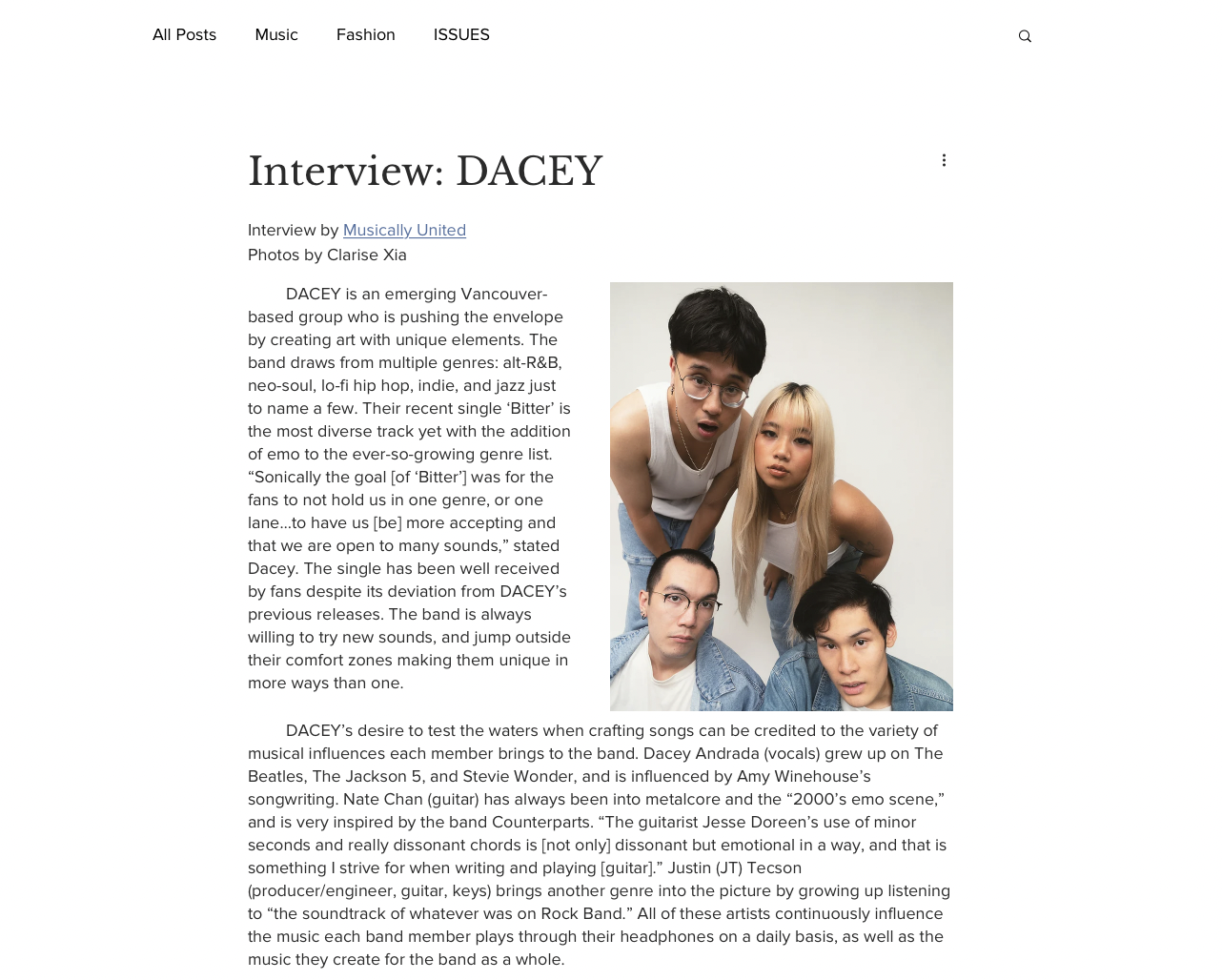"DACEY" - All or Nothing Magazine
