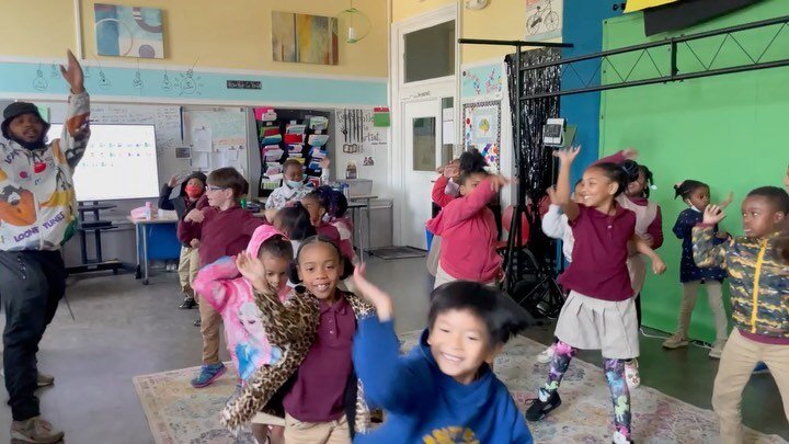 @whittierecstem 1st grade hip hop program has class every Wednesday with Steeltoe! These kids have moves 🕺! #danceclass #hiphop #danceprogram #danceeducation