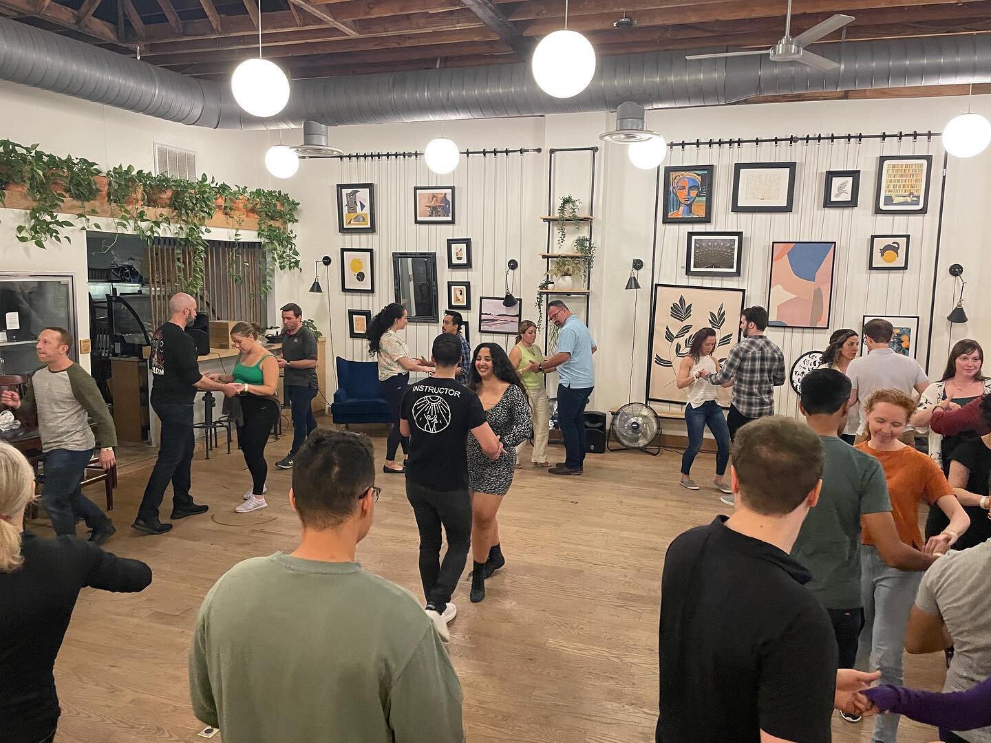 Salsa class just started with @judemzel and @josiewhoasie from @ferocitydance 🔥! Each Thursday at 8pm we have Dance Night at @three.whistles &mdash; and today is Latin Night! We hope to see you tonight for social dancing 💃🏼🕺! #salsa #salsaclass #