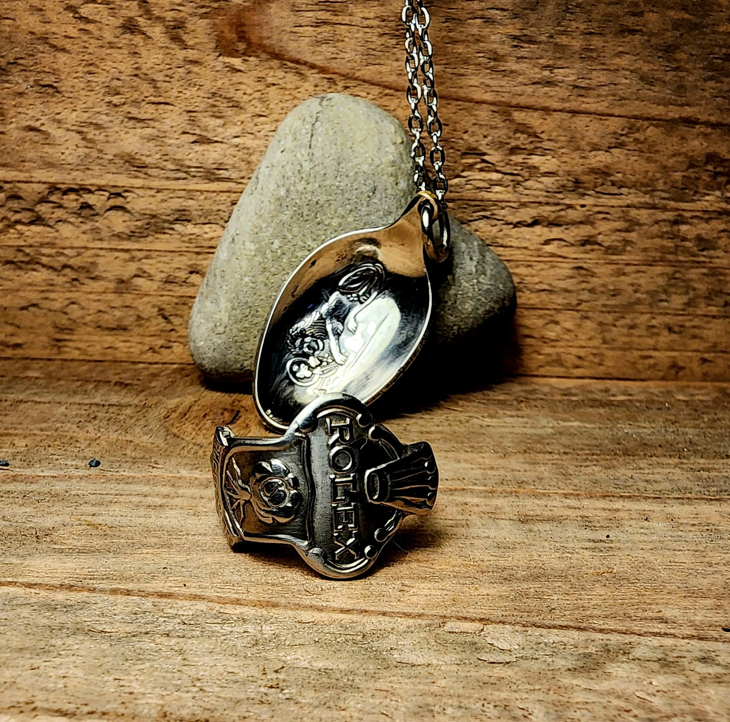 Rolex Spoon Necklace & Ring Set