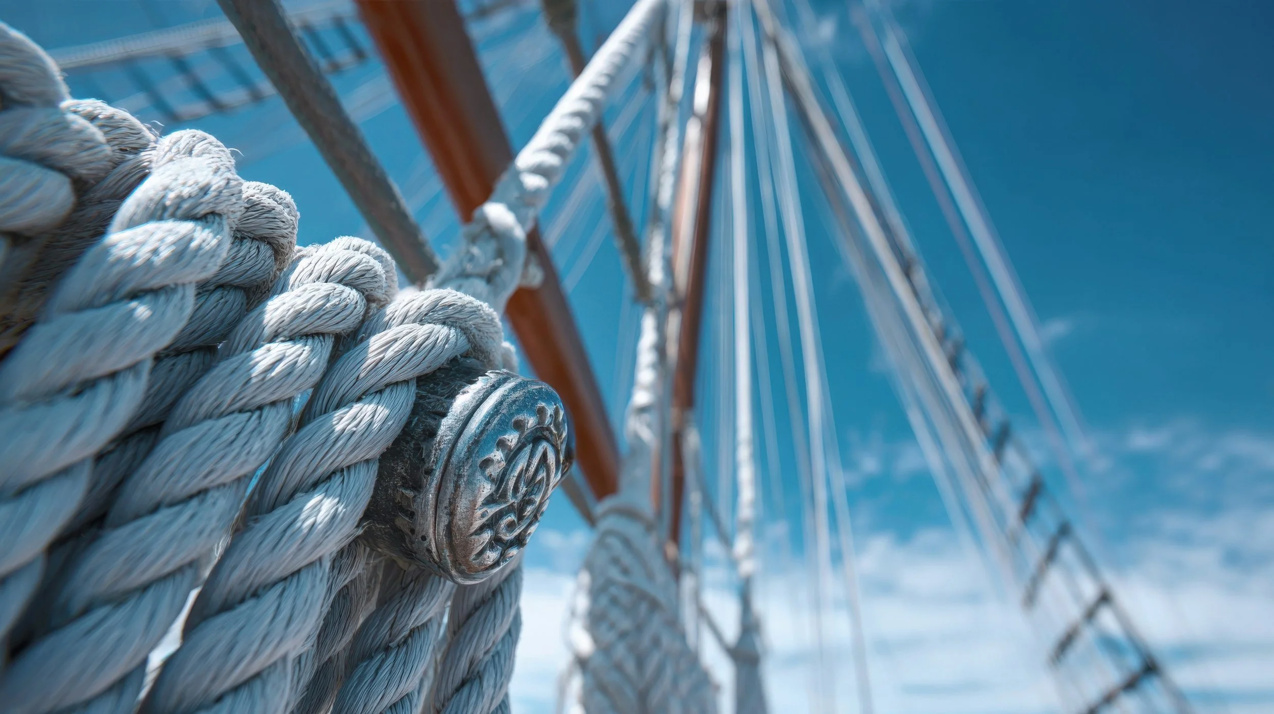 Sailing boat ropes