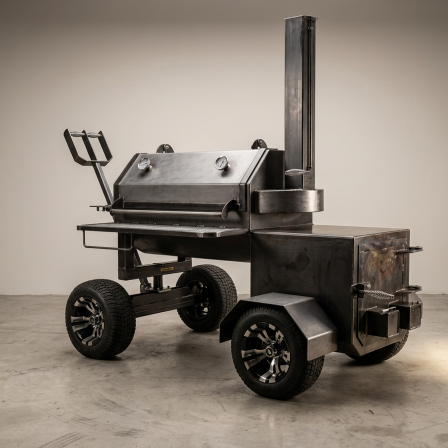 Off-Road 42 inch x 24 inch Reverse Flow or Offset Smoker