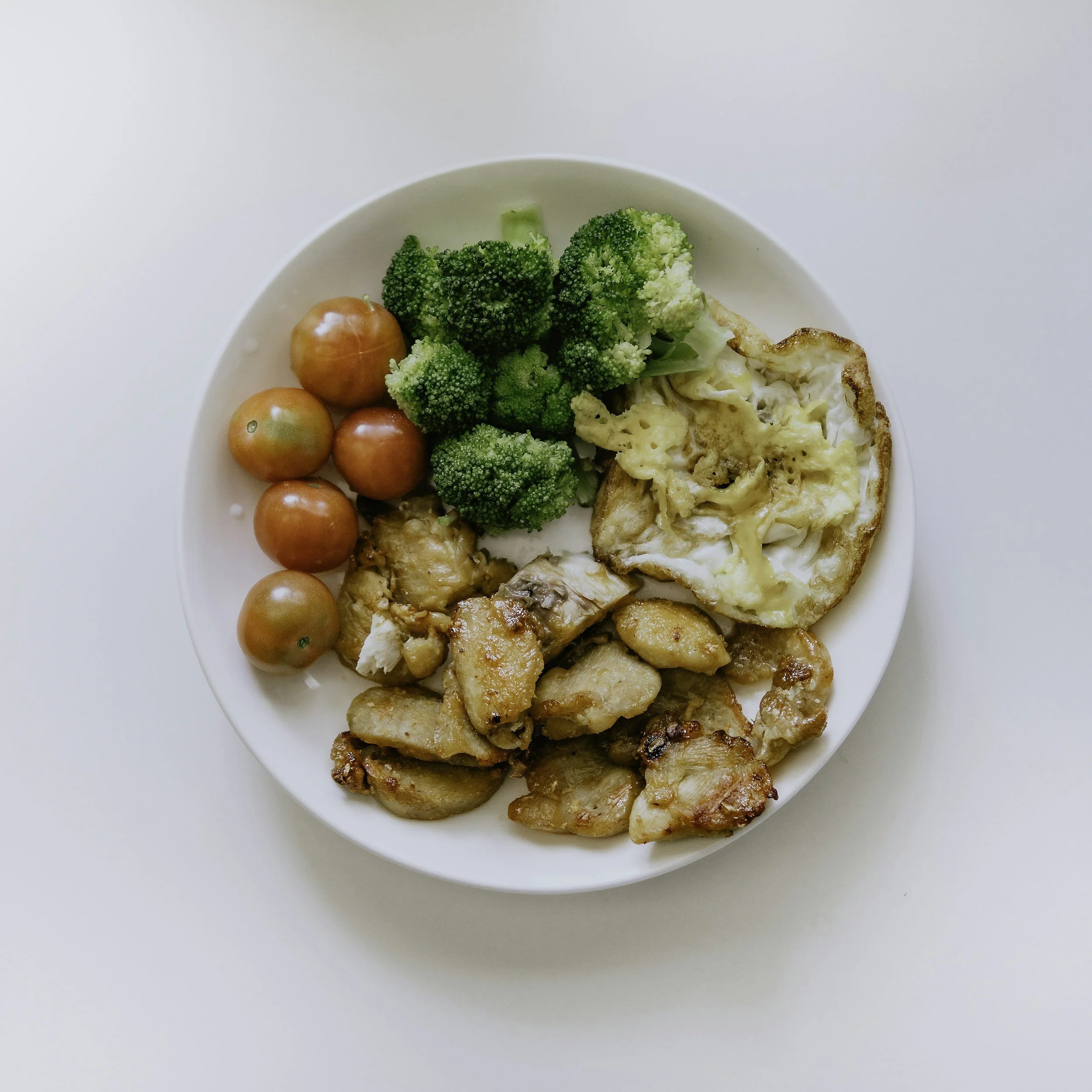 Chicken and vegetables in a bowl