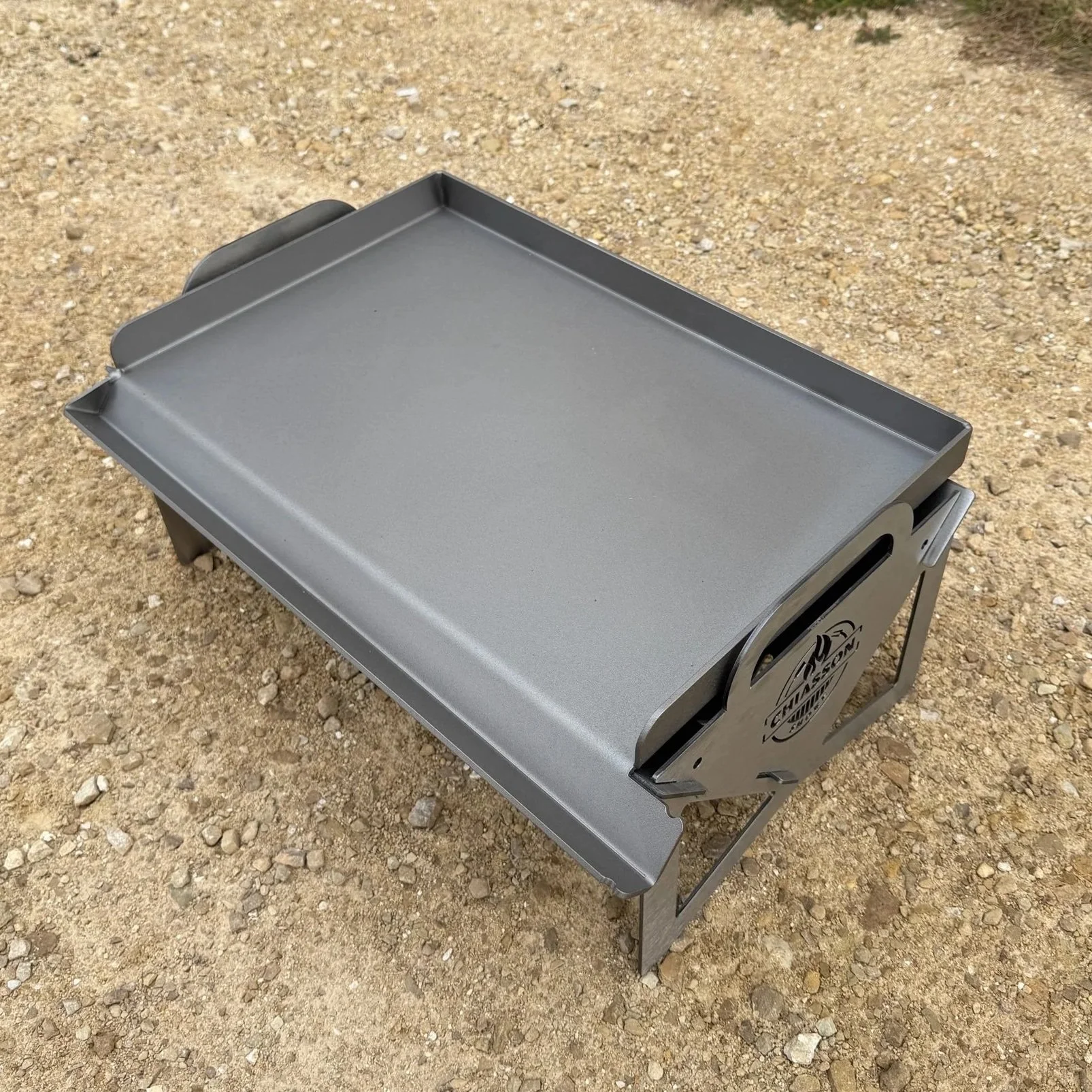 Chiasson Smoke Hauler grill with griddle attachment