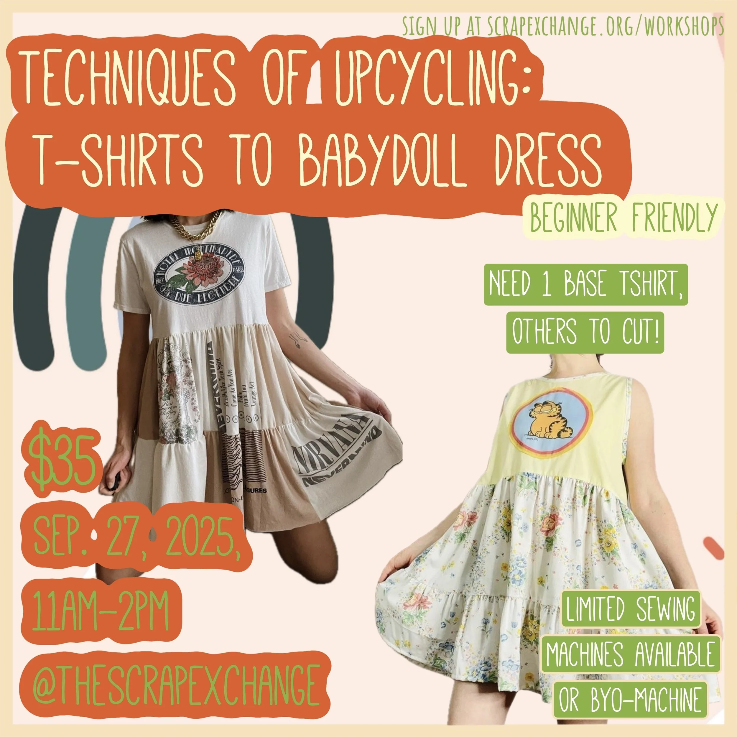 Techniques of Upcycling: T-shirts to Babydoll Dress