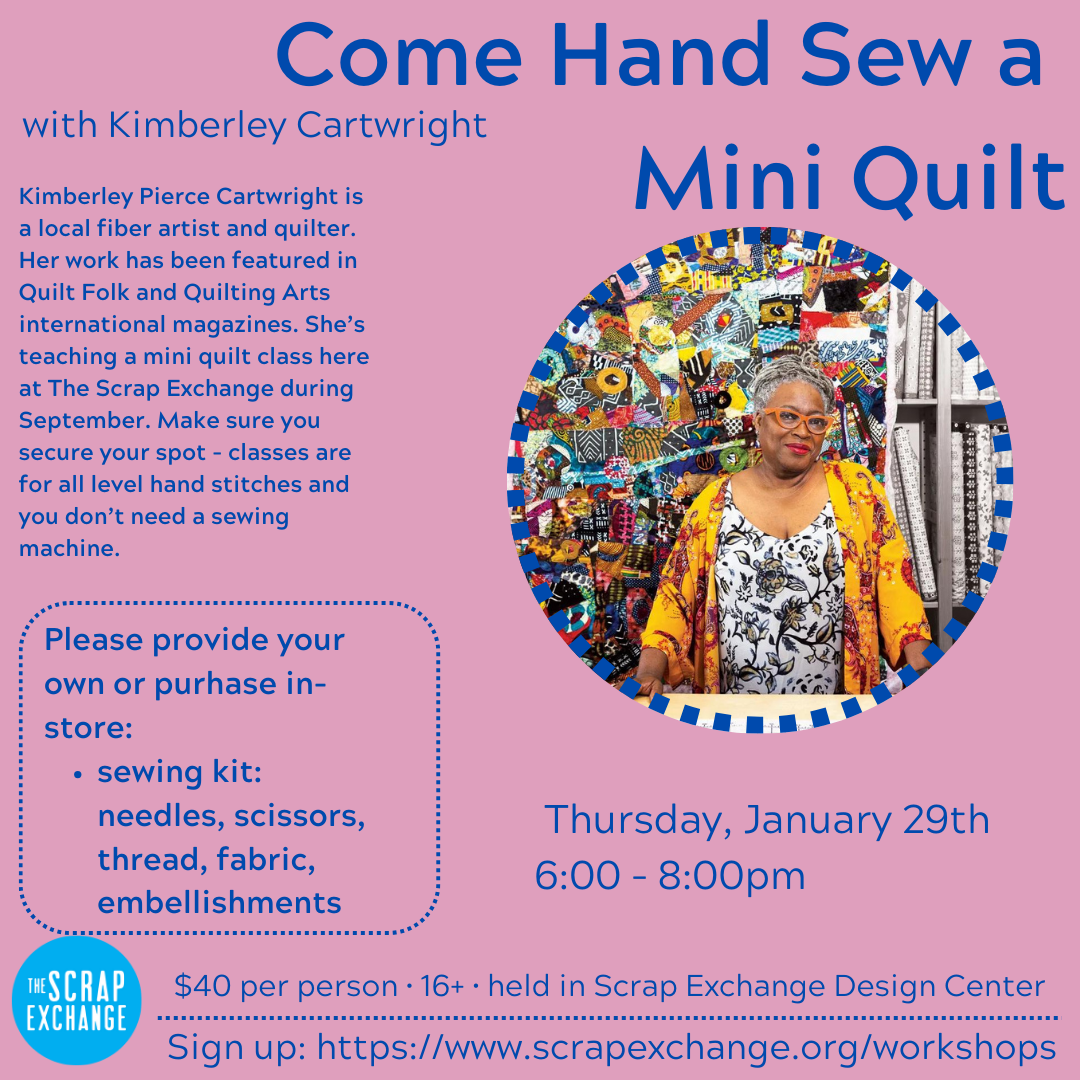 Hand Stitching a Scrappy Mini Quilt