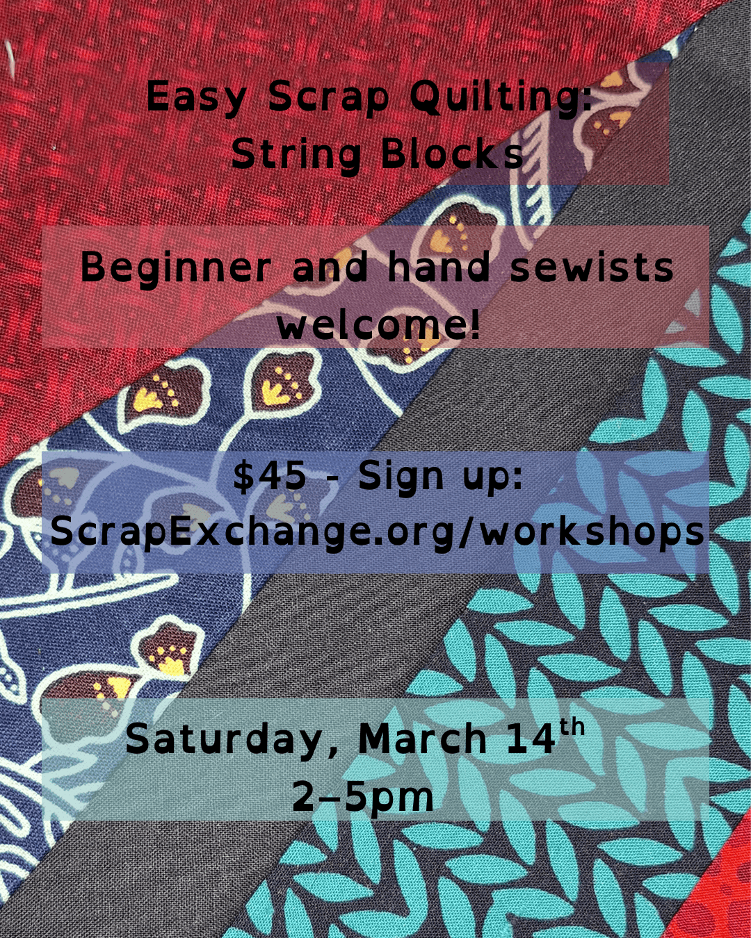 Easy Scrap Quilting: String Blocks