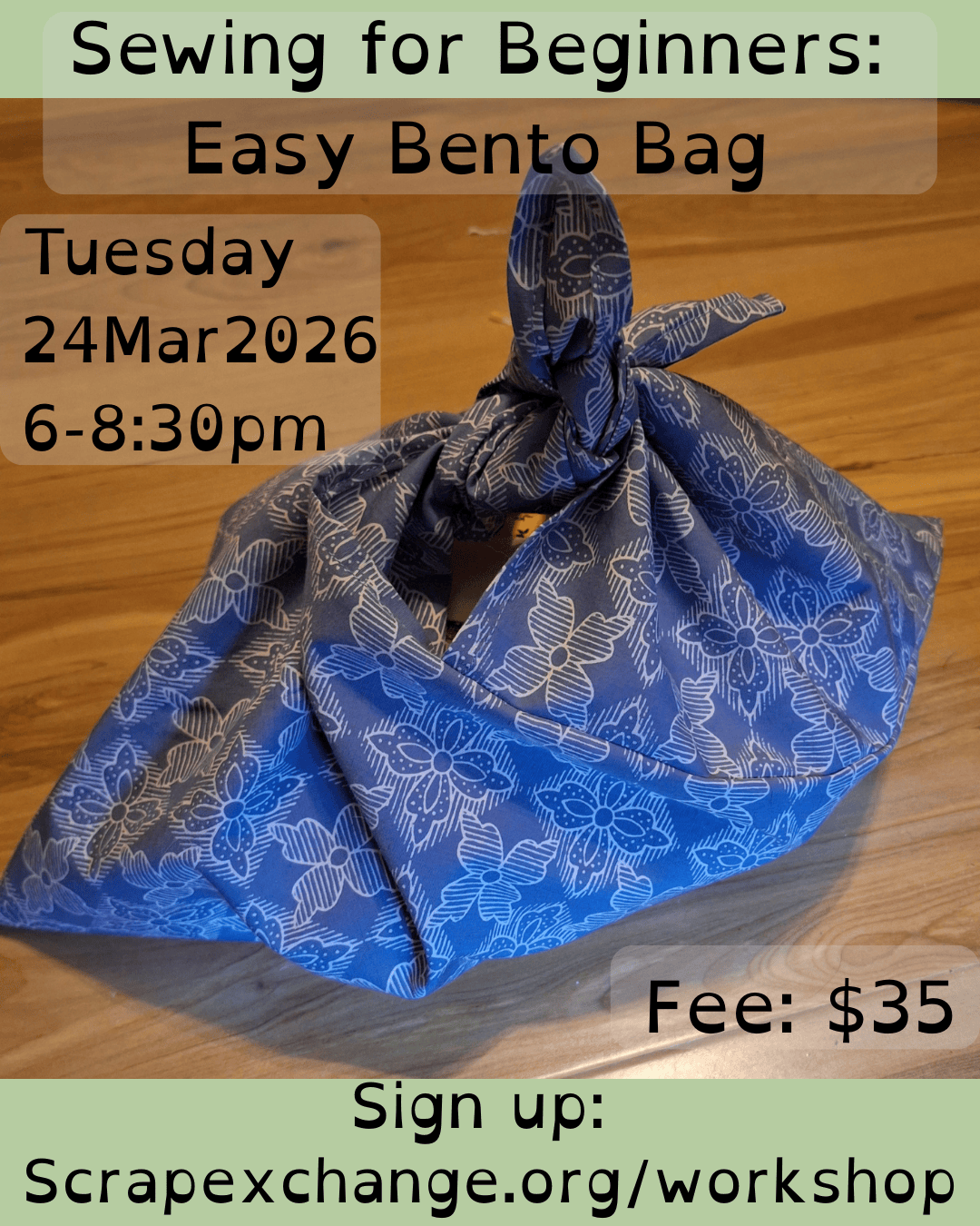 Sewing for Beginners: Easy Bento Bag
