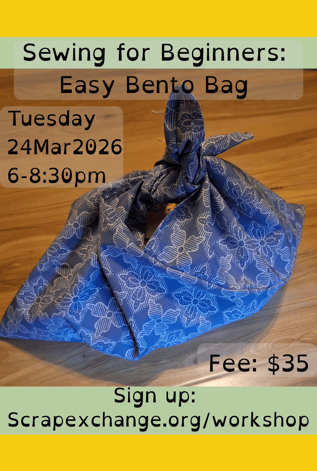 Sewing for Beginners: Easy Bento Bag