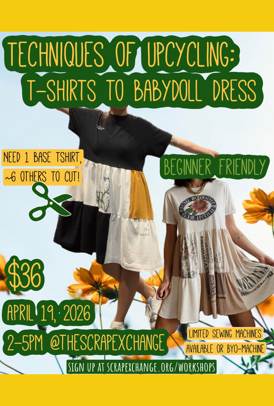 Techniques of Upcycling: Tshirts to Babydoll Dress