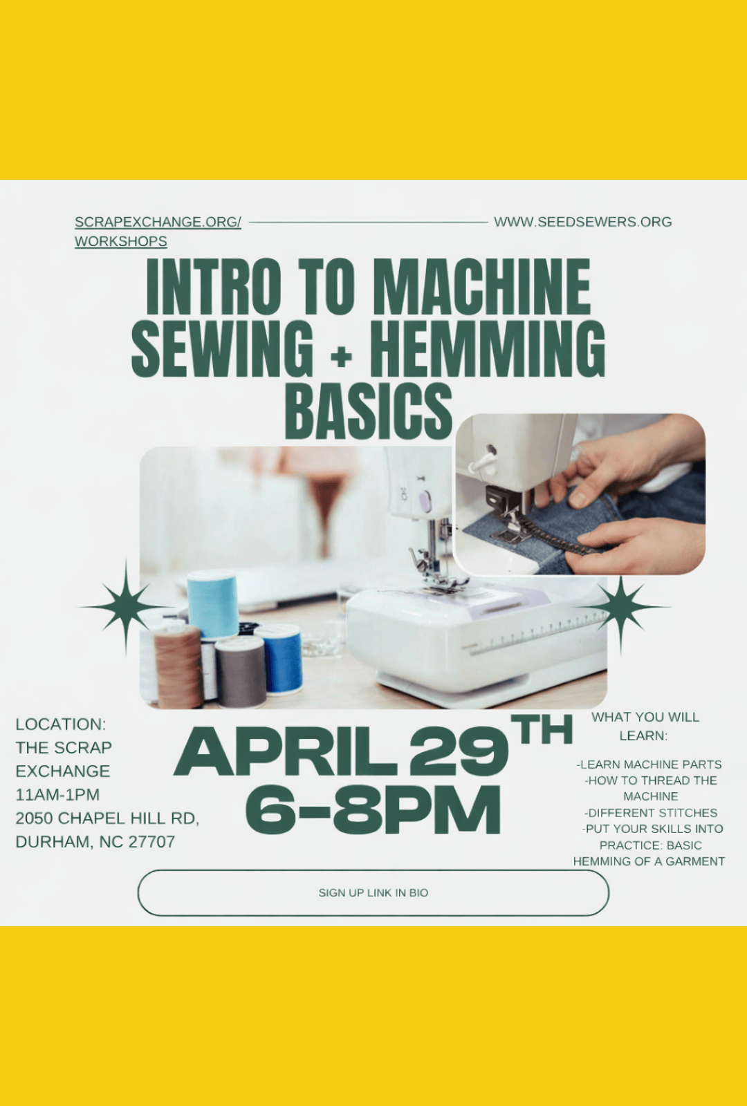 Intro to Machine Sewing + Hemming Basics