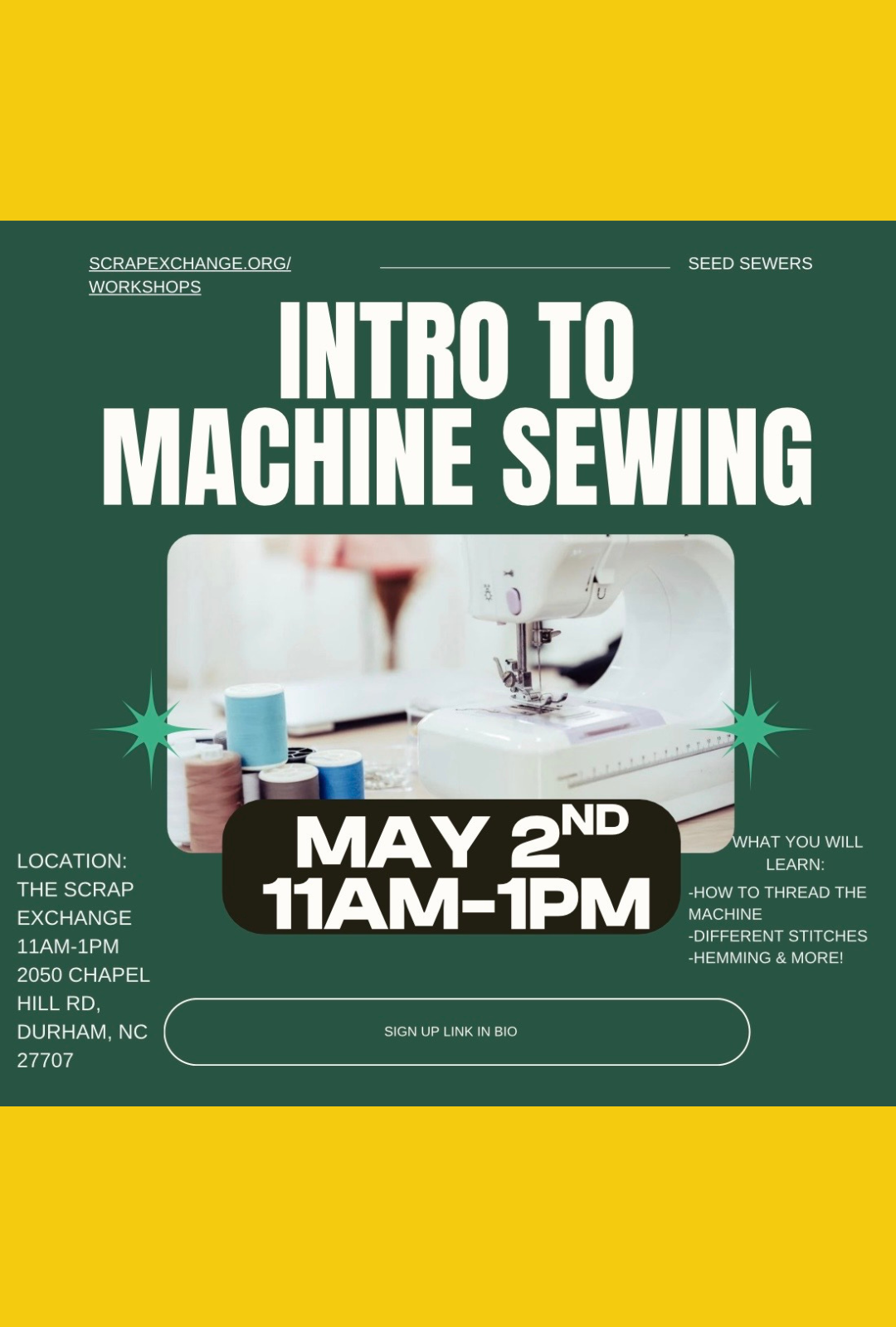 Intro to Sewing on the Machine