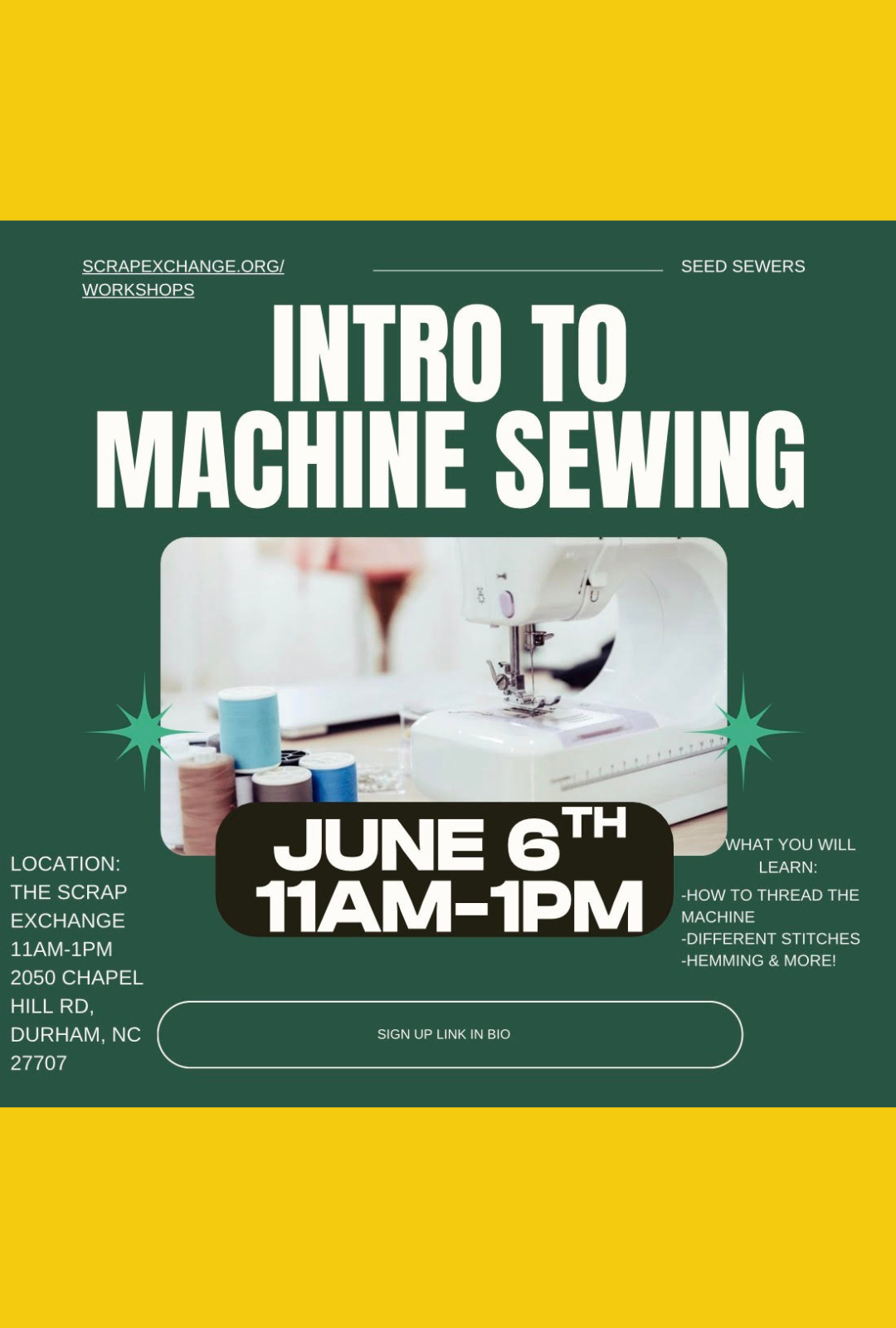 Intro to Sewing on the Machine