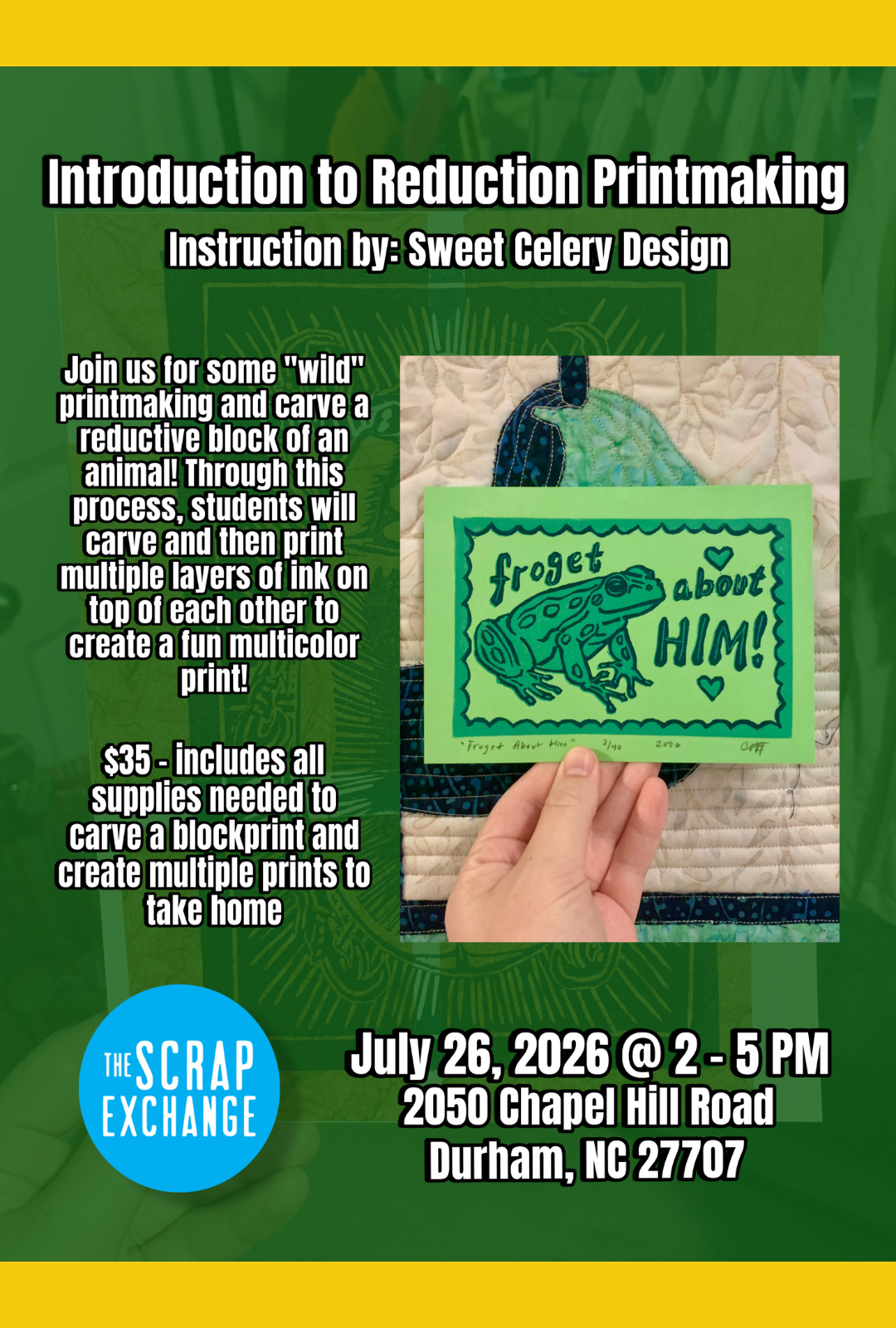 Introduction to Reduction Printmaking (Animals)
