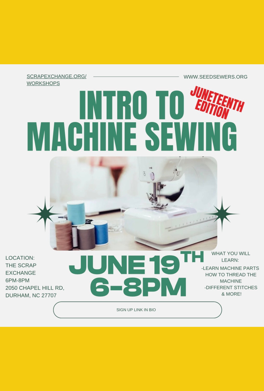 Intro to Sewing on the Machine